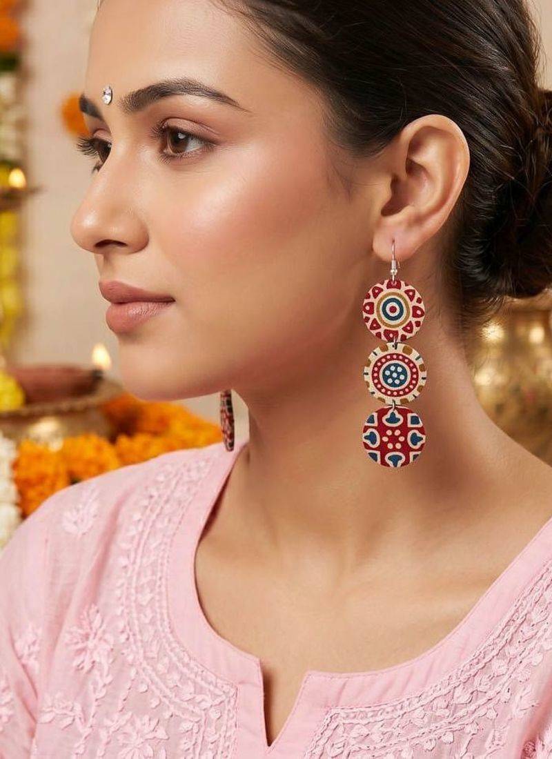 Multi color handcraft earrings