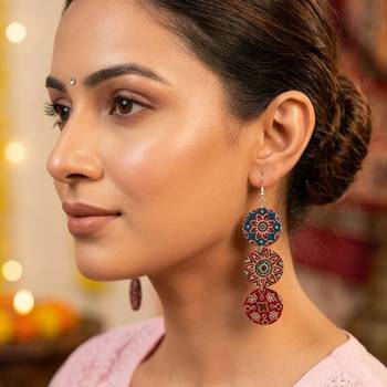 Multi color handcraft earrings 1