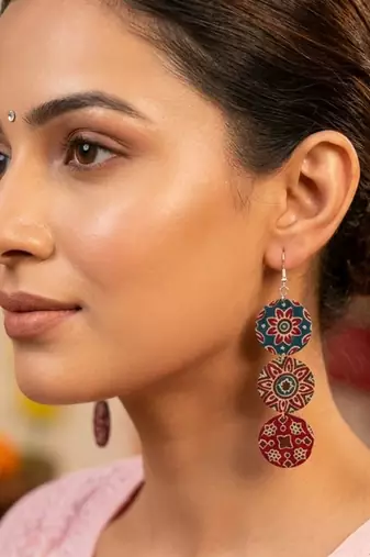 Multi color handcraft earrings