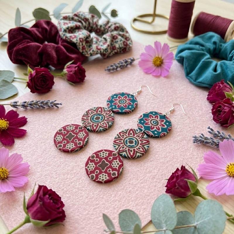 Multi color handcraft earrings