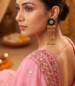 Black color handcraft earrings
