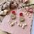 Red color handcraft earrings