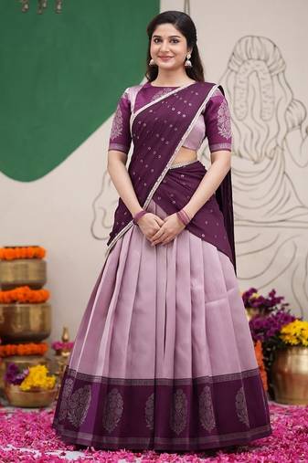 New Traditional South Indian Festive Silk Lehenga Choli
