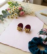 Maroon color handcraft earrings