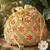 Red embroidered potli bags – handcrafted wedding potli with beads 