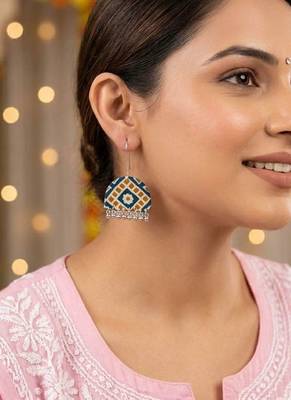Multi color handcraft earrings 1