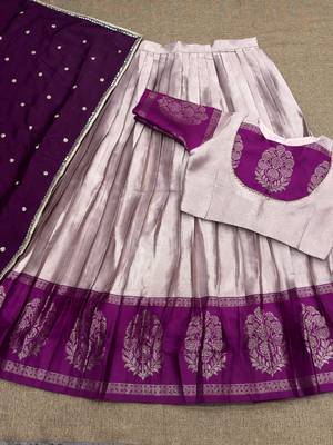 South Indian Festive Silk Lehenga Choli 4
