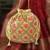 Red embroidered potli bags – handcrafted wedding potli with beads 