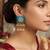 Rama green color handcraft earrings