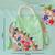 Green embroidered potli bags – handcrafted wedding potli with beads 