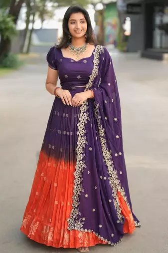 New Traditional  Indian Festive Silk Lehenga Choli