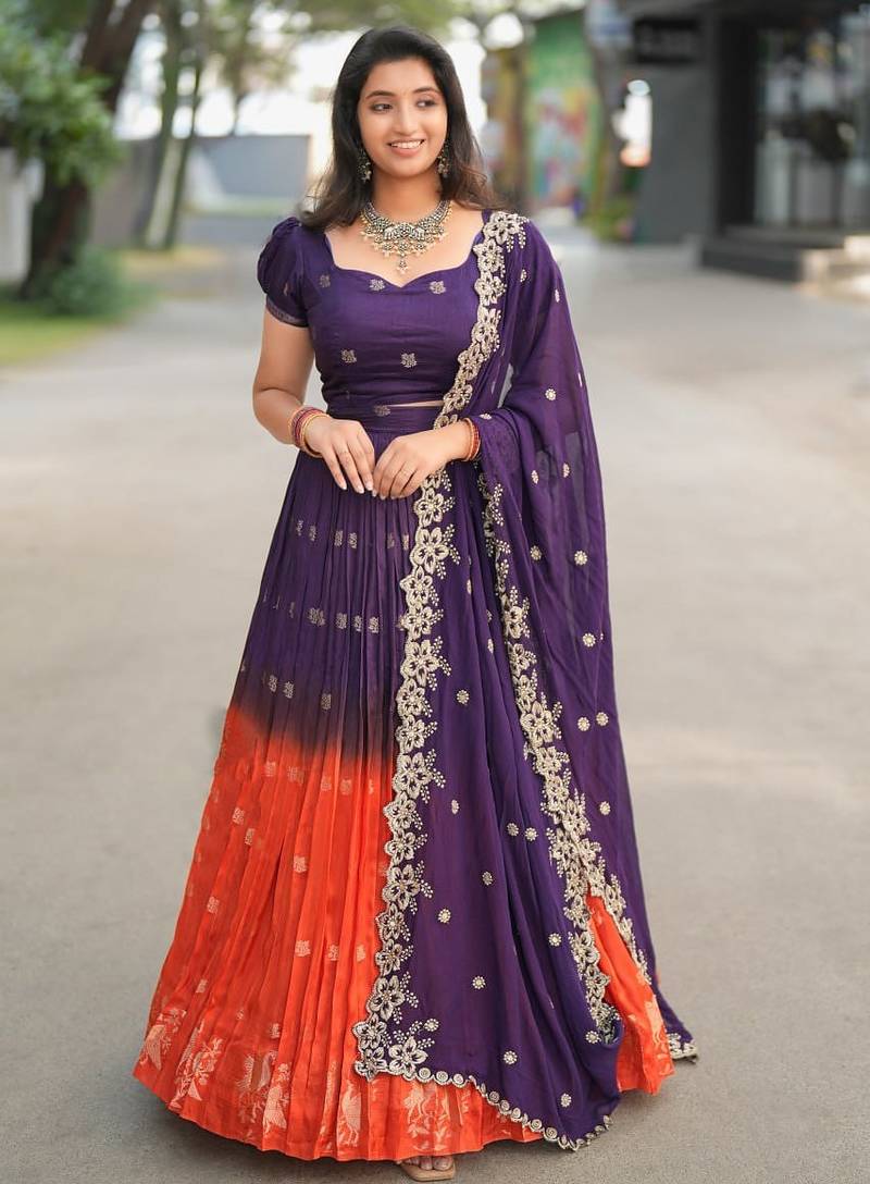 New Traditional  Indian Festive Silk Lehenga Choli