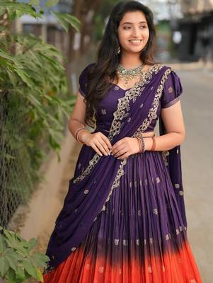 Silk Embroidered Lehenga Choli 2
