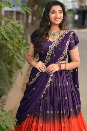 Silk Embroidered Lehenga Choli