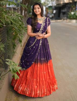 Silk Embroidered Lehenga Choli 3
