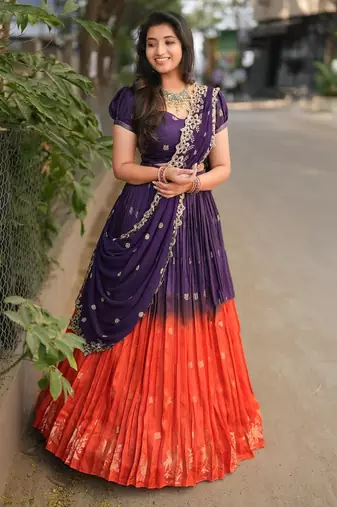 Silk Embroidered Lehenga Choli