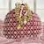 Maroon embroidered potli bags – handcrafted wedding potli with beads 