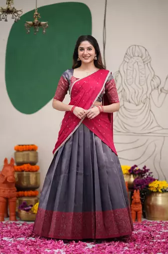 New Traditional South Indian Festive Silk Lehenga Choli