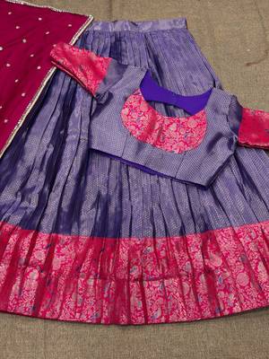 South Indian Festive Silk Lehenga Choli 4