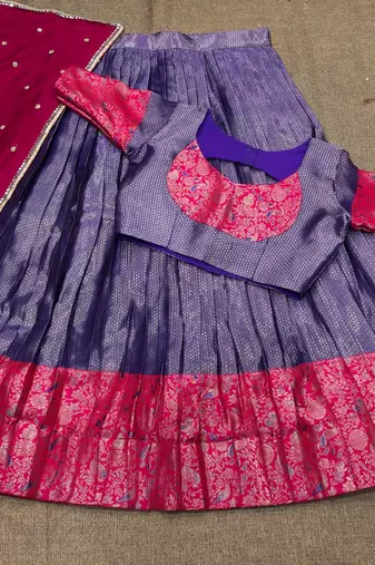 South Indian Festive Silk Lehenga Choli