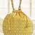 Yellow embroidered potli bags – handcrafted wedding potli with beads  
