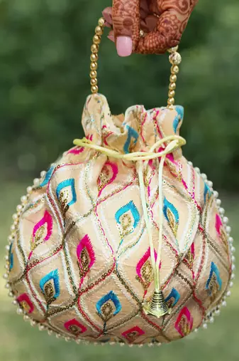 Multy embroidered potli bags handcrafted wedding potli with beads 