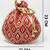 Red embroidered potli bags handcrafted wedding potli with beads