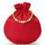 Red embroidered potli bags handcrafted wedding potli with beads