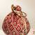 Red embroidered potli bags handcrafted wedding potli with beads