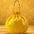 Yellow embroidered potli bags handcrafted wedding potli with beads  
