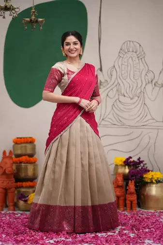 New Traditional South Indian Festive Silk Lehenga Choli