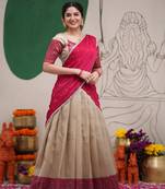  South Indian Festive Silk Lehenga Choli