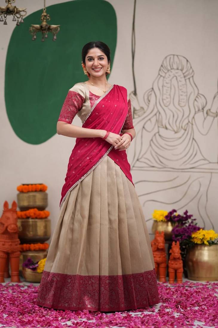 New Traditional South Indian Festive Silk Lehenga Choli
