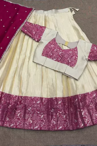South Indian Festive Silk Lehenga Choli