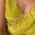 Lime Color Pearl border Work Georgette Saree