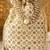 White cream gold embroidered potli bag – beaded handcrafted 