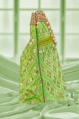 Green potali bags for women handbags for parties 5