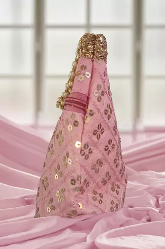 Pink potali bags for women handbags for parties