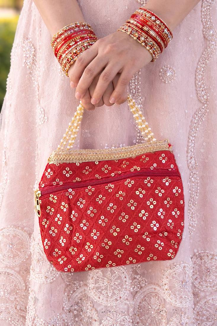 Red potali bags for women handbags 
