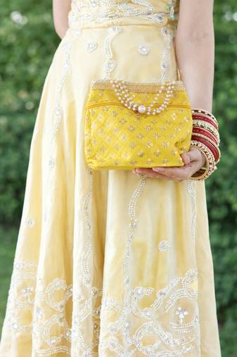 Yellow potali bags for women handbags