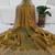 Mehndi Green Color hand Dimond work chiffon saree 