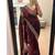 Maroon Color hand Dimond work chiffon saree 
