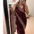 Maroon Color hand Dimond work chiffon saree 