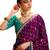 Wine Color embroidery sequence work satin saree 