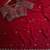 Red Color real beads work chiffon saree  
