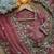 Pink Color embroidery sequence work  chiffon saree 