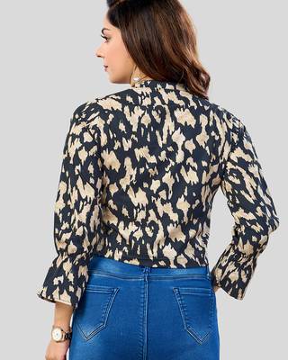  Poly Crepe printed short top 2