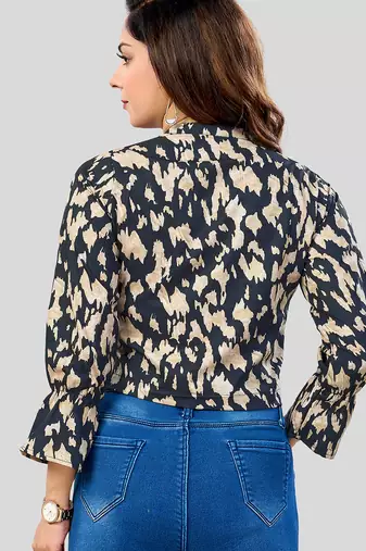  Poly Crepe printed short top