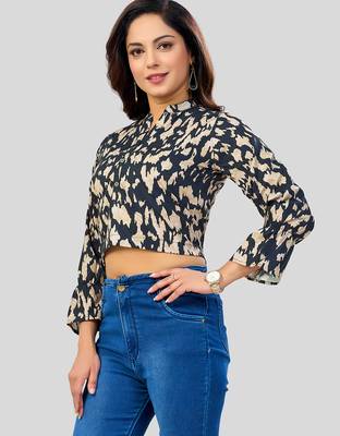  Poly Crepe printed short top 3