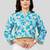  cotton blend printed short top